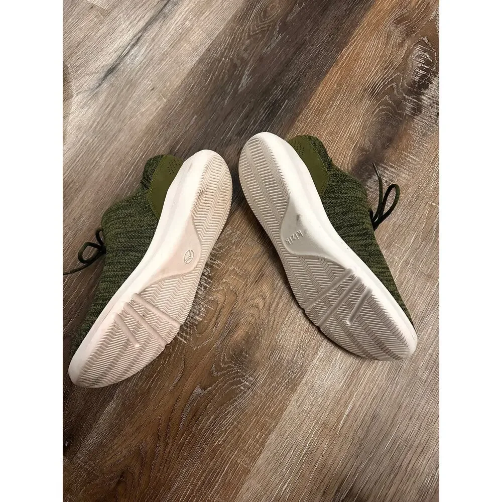 Kizik Madrid Eco Knit Mens Shoes - Olive Green Hands Free Sneakers - Sz: 10 - Picture 3 of 6